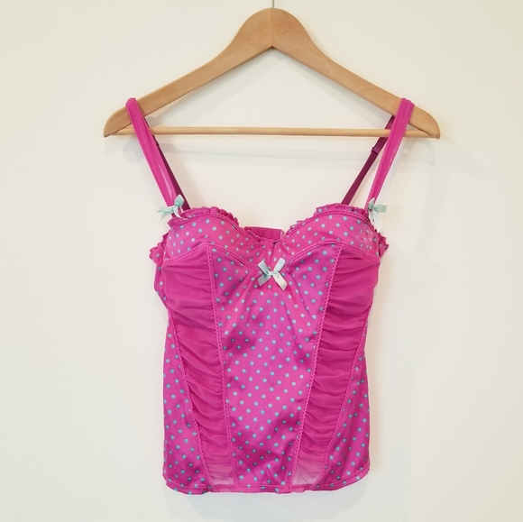 Victoria's Secret Vintage Sexy Little Things Polka Dot Bustier Corset Bra NWT - Picture 5 of 16